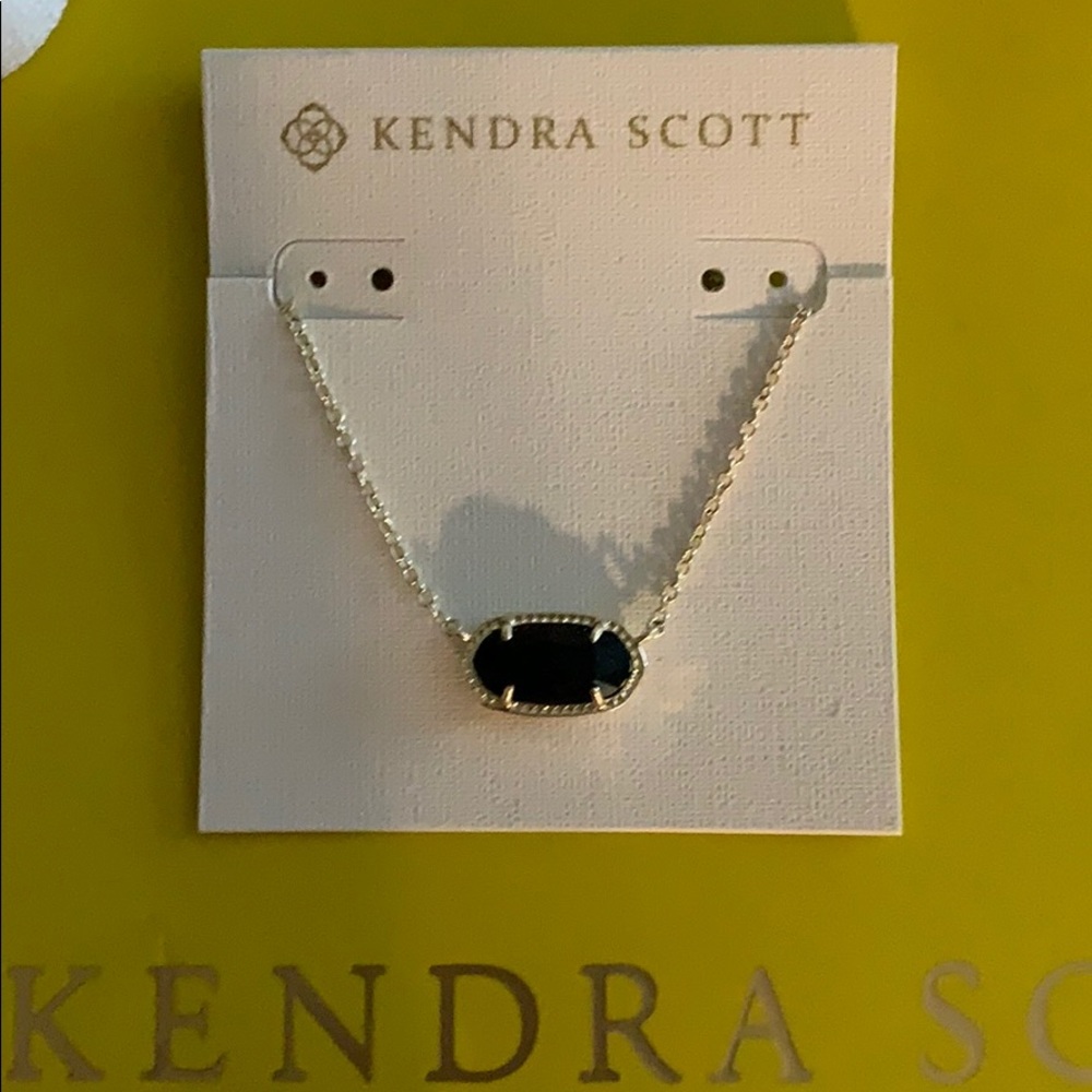 Kendra Scott Elisa Gold Pendant Necklace Black
